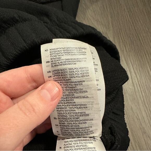 Adidas Black Fuzzy Sherpa Half Zip Long Sleeve Sweatshirt Size S - Picture 7 of 10